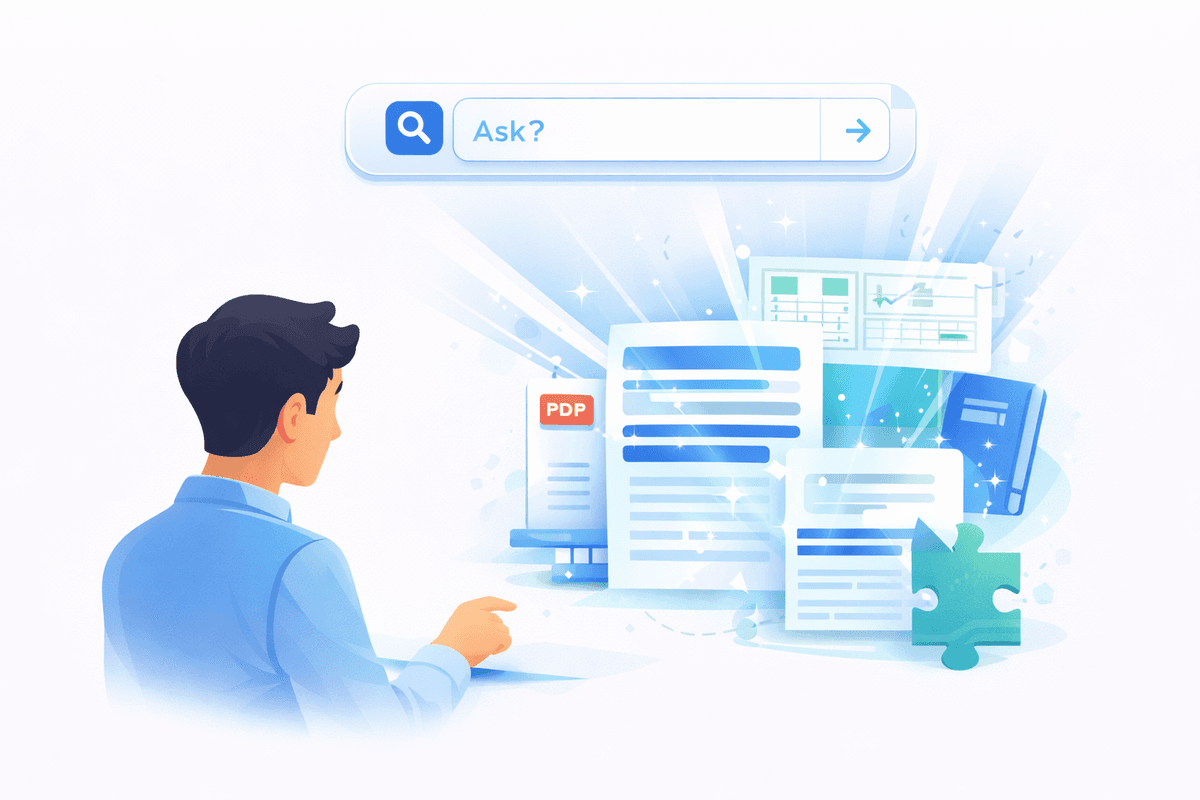 Search highlighting answers across multiple document types