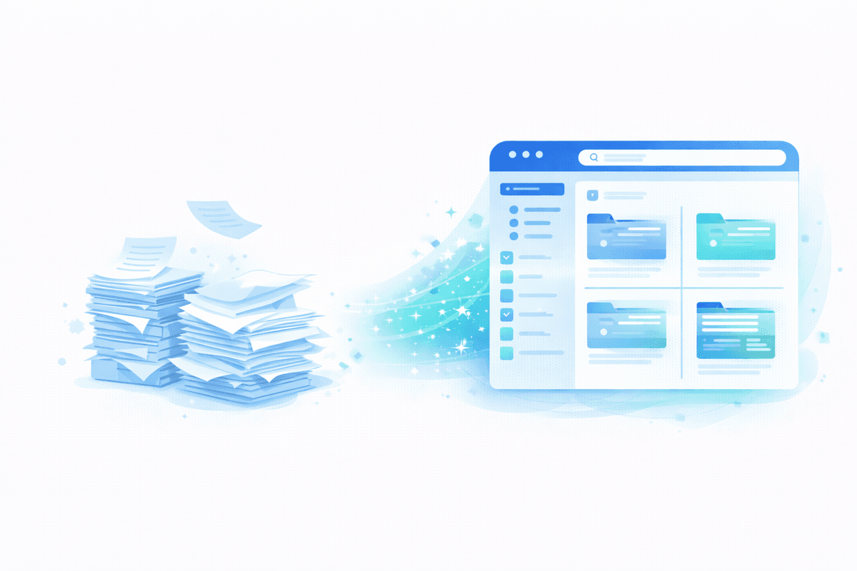 Documents transforming into a structured knowledge portal