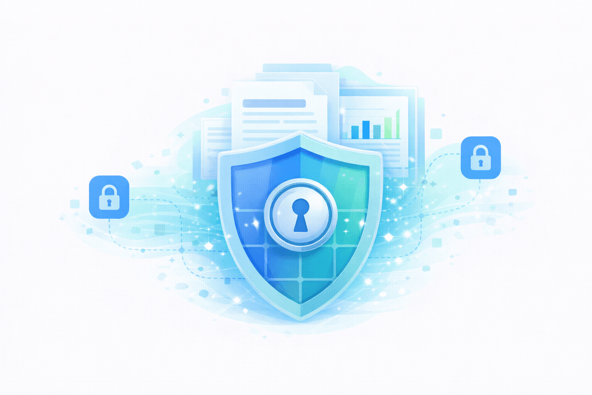 Secure vault protecting company documents and data