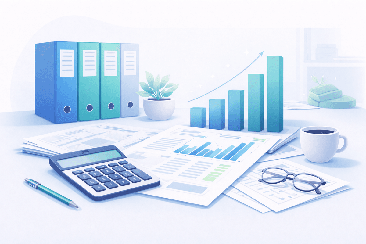 Financial reports and audit documentation workspace