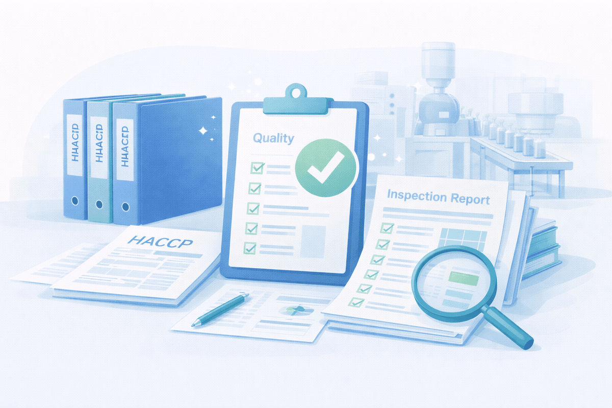 Food safety documentation and quality assurance records