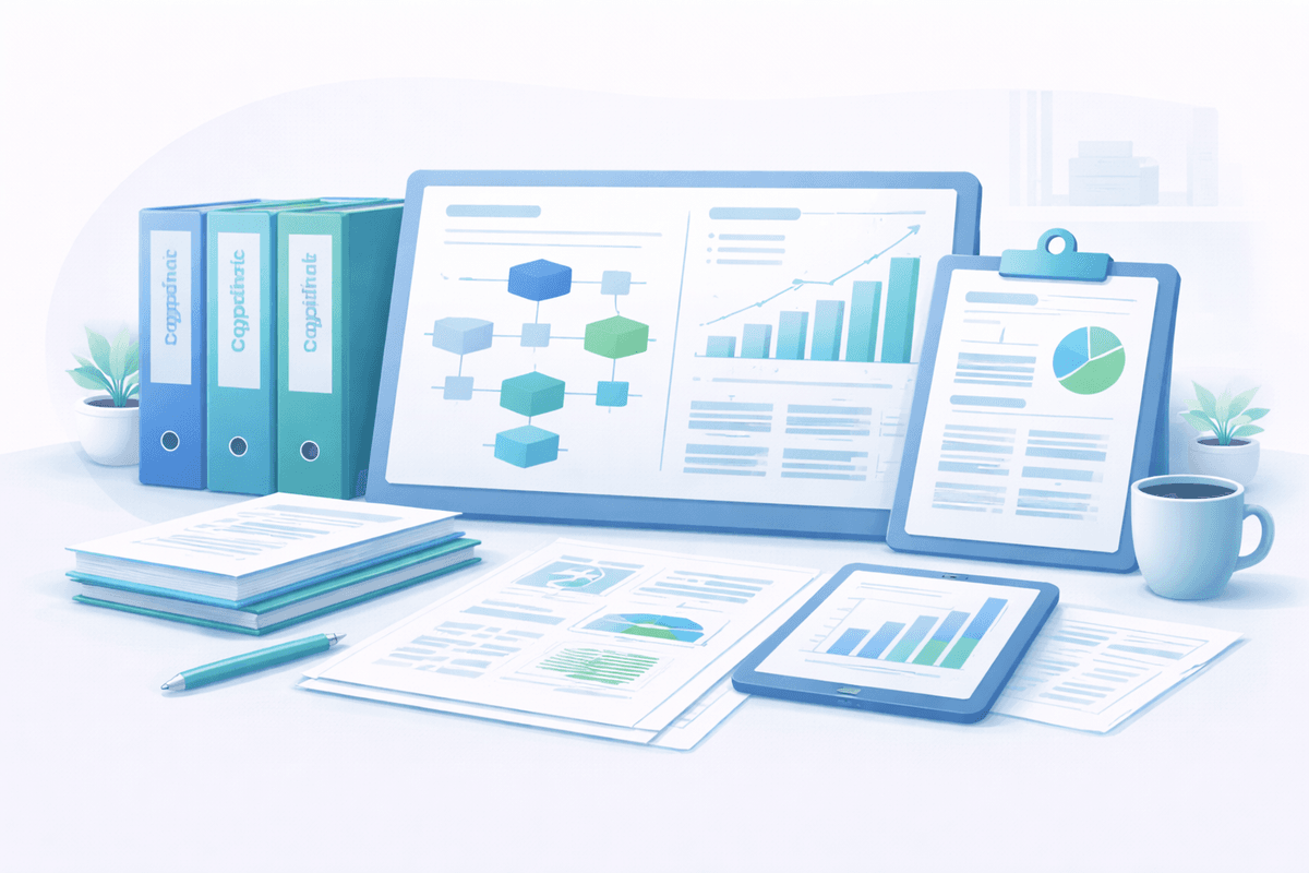 Operations dashboard with supplier and process documentation
