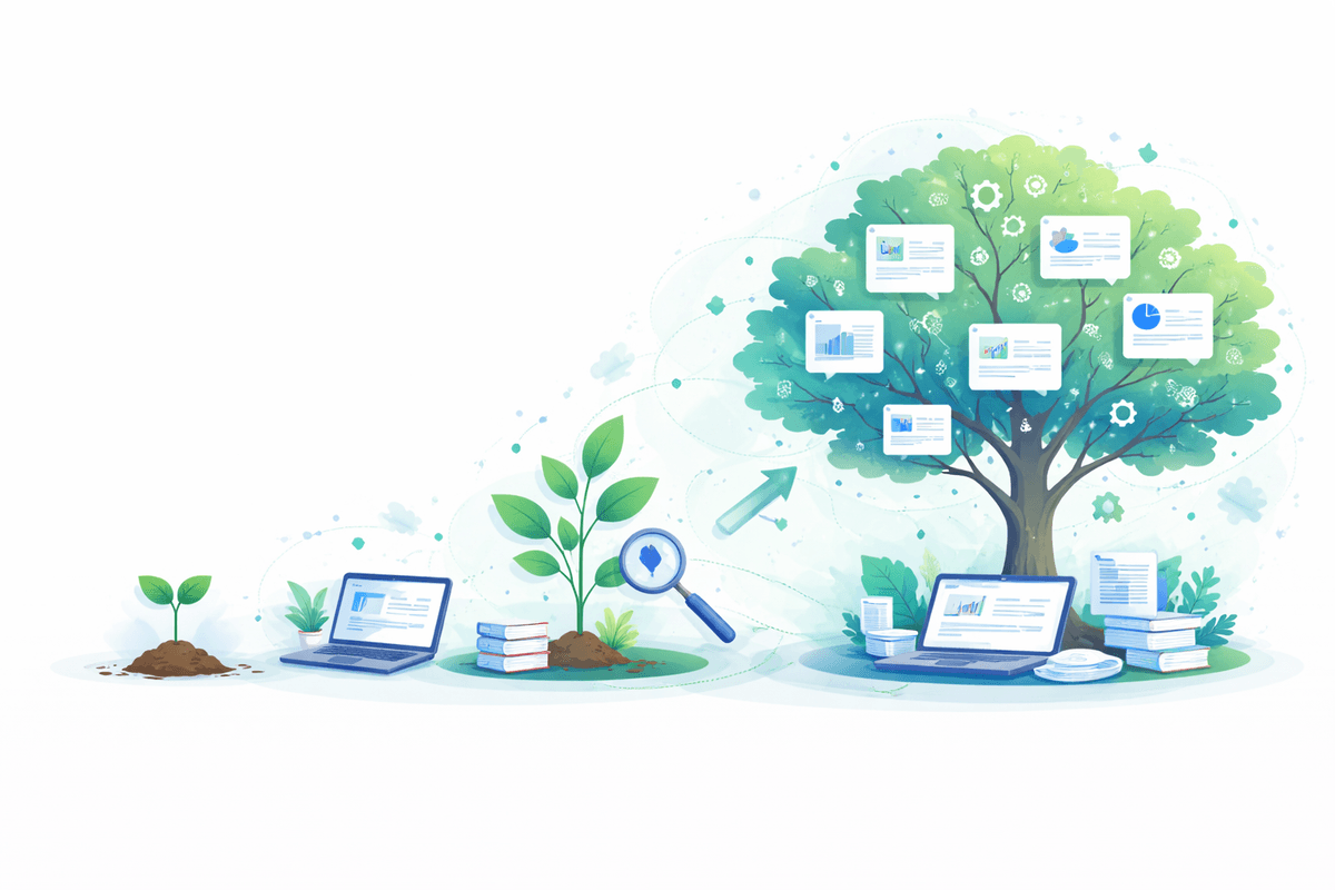 Platform growing from simple setup to comprehensive system