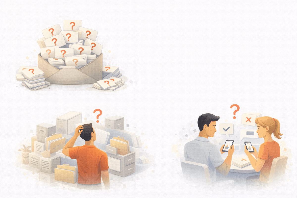 Overflowing inbox, maze of folders, and inconsistent answers