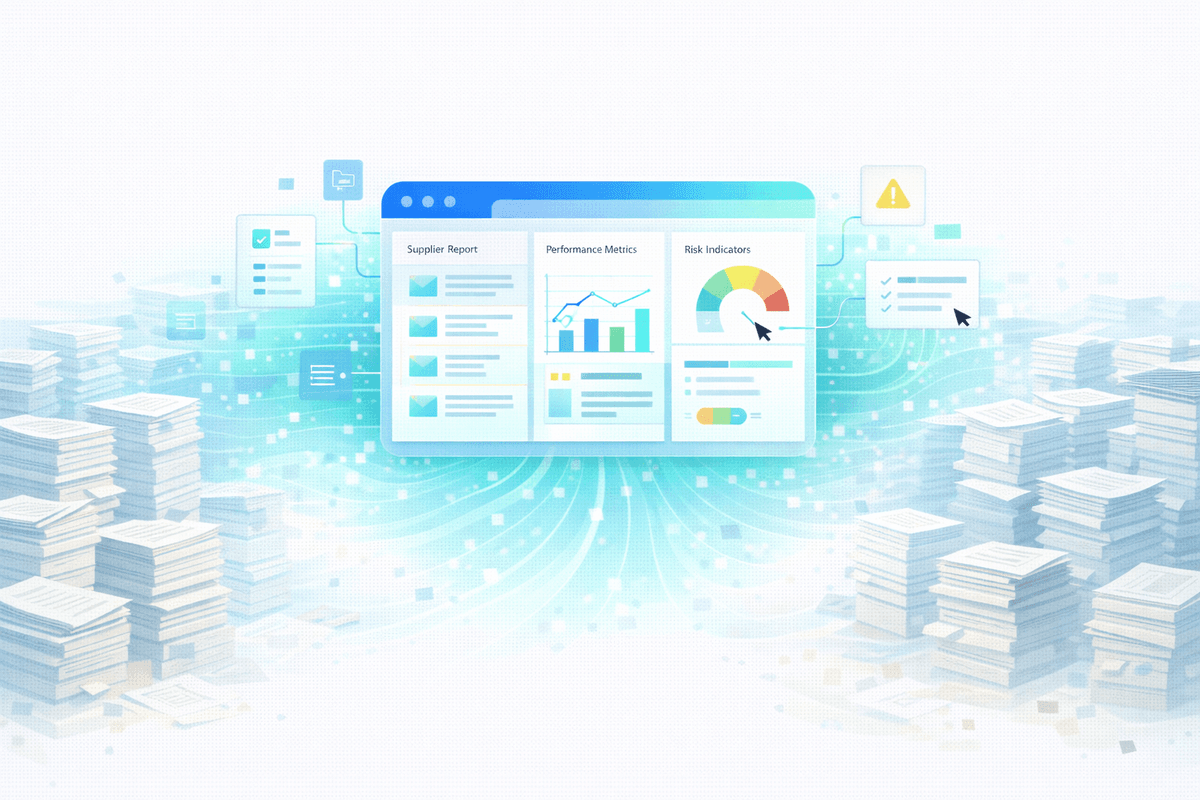 Operations dashboard surfacing insights from documents